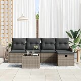  Sjedeća garnitura za vrt 6 kom. Poli ratan Bež 55 x 55 x 37 cm | shoptok.hr
