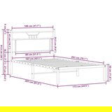 Posteljni okvir brez vzmetnice rjavi hrast 107x203 cm inž. les, (21829315) | Shoptok.si