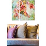 Wallity MDF10005 multicolor decorative mdf painting (3 pieces) Cene