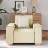 vidaXL Kavč/fotelj kremne barve 60 cm blago | Shoptok.si