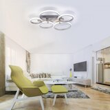 NEUHAUS PAUL LED stropna svetilka Paul Neuhaus Johanna (48 W, 8,5 x 66 x 55 cm, 4.800 lm, topla bela svetloba, srebrna) | Shoptok.si