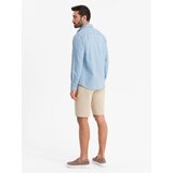 Ombre Men's structural knit SLIM FIT shorts - sand | Eponuda.ba