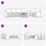  Set vanjskih sofa 7 kom. Prirodna i antracit | shoptok.hr