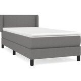  Okvir kreveta s oprugama i madrac tamnosivi 80x200cm od tkanine | shoptok.hr