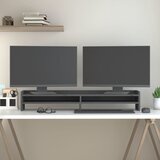 vidaXL Stalak za monitor sivi 100 x 24 x 16 cm od masivne borovine Cijene