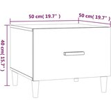 vidaXL Klubska mizica črna 50x50x40 cm konstruiran les | Shoptok.si