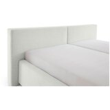 Meise Möbel Bela oblazinjena zakonska postelja s prostorom za shranjevanje z letvenim dnom 180x200 cm Cube – | Shoptok.si