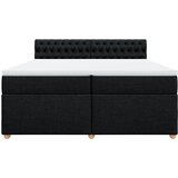  Krevet s oprugama i madracem crni 200x200 cm od tkanine | shoptok.hr