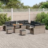  13-Dijelni Vrtni Sofa Set s Jastučićima Sivi Poli Ratan Acacija 3-Dijelni Vrtni Set za Jelo s Jastučićima Sivi Poli Ratan Acaci | shoptok.hr
