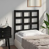  Uzglavlje za krevet crno 80,5 x 4 x 100 cm od masivne borovine | shoptok.hr