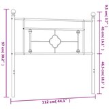  Metalno uzglavlje crno 107 cm | shoptok.hr