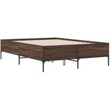  Okvir za krevet smeđi hrast 120x190cm konstruirano drvo i metal | Eponuda.com