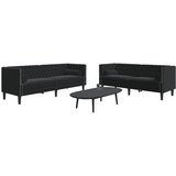 vidaXL 2-dijelni set sofa Chesterfield crni baršunasti Cijene