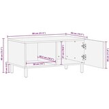  Klubska miza Rjava 80 x 50 x 40 cm Masiven les manga, (5000107320) | Shoptok.si