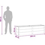  Vrtna visoka greda Rjava 200 x 50 x 54 cm, (5000287863) | Shoptok.si