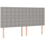  Krevet s oprugama i madracem svjetlosivi 200 x 200cm od tkanine | shoptok.hr