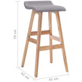 vidaXL Barski stol svetlo sivo blago, (20968469) | Shoptok.si