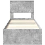  Okvir za krevet Betonski sivi i srebrna 75 x 190 cm | shoptok.hr