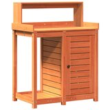 Furnova Miza za sajenje s policami rjava 82,5x50x109,5 cm borovina, (21920759) | Shoptok.si