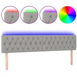  LED uzglavlje svjetlosivo 200 x 7 x 78/88 cm od tkanine | Eponuda.ba