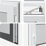  Prozor za podrum RISOR 110 x 50 cm PVC i staklo Antracit | shoptok.hr