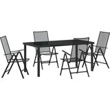 vidaXL 5-dijelni set blagovaonice Antracit čelik | shoptok.hr