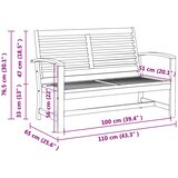  Sjedeća garnitura za vrt 3 pcs Prirodna Čvrsto teak drvo | Eponuda.ba