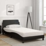  Krevet s madracem crni 100 x 200 cm od umjetne kože | shoptok.hr