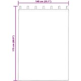 Voile zavjesa 2 kom. Krema 175 x 140 cm Poliester | shoptok.hr