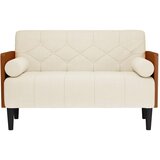  Dvosjed s jastucima za podnožje 110 cm lan | Eponuda.com