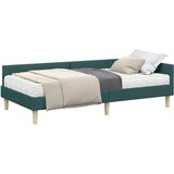  Kotni okvir postelje z matrico z vzmetnico 2 pcs Zelena blago, (5000123426) | Shoptok.si