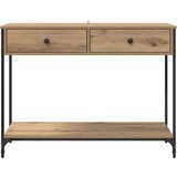  Konzolna stolica s ladicama Umjetnički hrast 100 x 34 5 x 75 cm | shoptok.hr