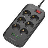  Razvodnik 6 utičnica 230V 4x USB punjač 3.4A crni 2m Cijene