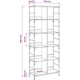  Polica Crni hrast 78,5 x 33 x 188,5 cm metal PB | shoptok.hr