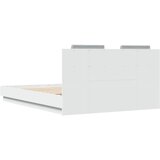  Okvir kreveta s uzglavljem i LED svjetlima bijeli 140 x 200 cm | shoptok.hr