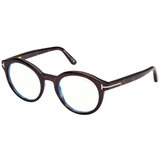 Tom Ford Okvir za dioptrijske naočare Blue Block 0FT6061-B 5250, Smeđi Cene