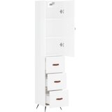  Visoka komoda sjajna bijela 34,5x34x180 cm konstruirano drvo | Eponuda.com