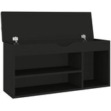  Klupa za cipele s jastukom crna 104x30x49 cm konstruirano drvo | shoptok.hr