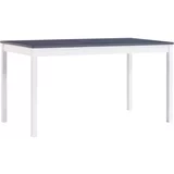In Jedilna miza bela in siva 140x70x73 cm borovina