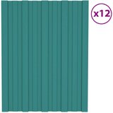 Krovni panel 12 pcs Zelena 60 x 45 cm Pocinčani čelik - Zelena 60 x 45 cm 12 | shoptok.hr