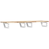 Zidna polica za umivaonik od čelika i masivnog bagremovog drva Smeđa 120 x 40 x 2 cm | shoptok.hr