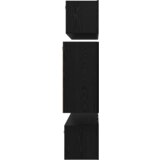 vidaXL TV Kabinet za Zid s pohranom s vratima 6 pcs Crni hrast Konstruirano drvo | shoptok.hr