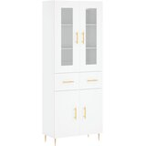  Visoka komoda bijela 69,5x34x180 cm konstruirano drvo | shoptok.hr
