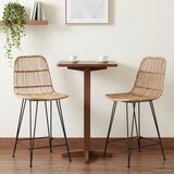 Barska stolica 2 pcs Prirodna 44 x 54 x 96 cm Ratan i Čelik | shoptok.hr
