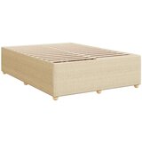  Krevet s oprugama i madracem krem 140 x 190 cm od tkanine | shoptok.hr