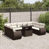 vidaXL 10-dijelni set vrtnih sofa od poliratana s jastucima smeđi | shoptok.hr