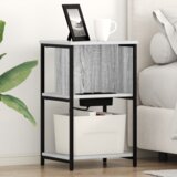 vidaXL Noćni ormar 2 pcs Sivi hrast sonoma 38 x 31 x 61 cm Cijene
