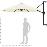  Zidni suncobran s metalnom šipkom 300 cm boja pijeska | shoptok.hr