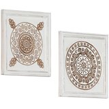  Umjetnički dekor 2 pcs Smeđa i bijela 40 x 40 x 1,5 cm Cijene