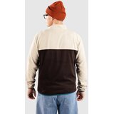 Passenger Set Off Recycled Polar 1/4 Zip Half-Zip Pulover iz flisa oatmeal / espresso | Shoptok.si